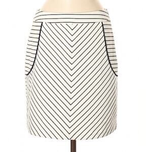 Darjoni White and Navy Striped Skirt